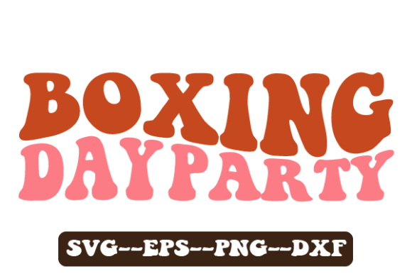 Boxing Day Party Retro Wavy Svg Review