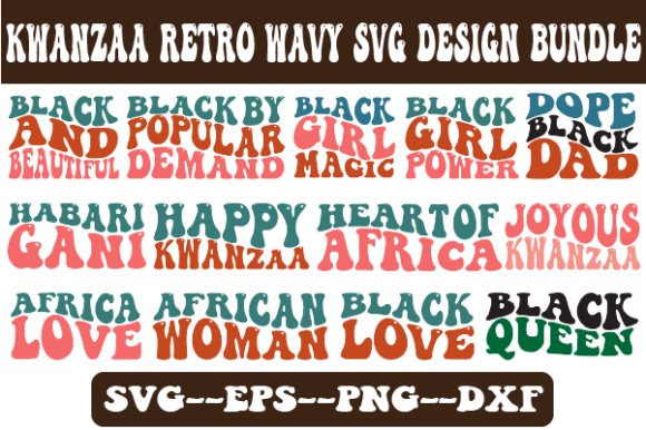 Kwanzaa Retro Wavy Svg Design Bundle Review