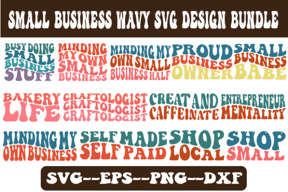 Small Business Wavy Svg Design Bundle